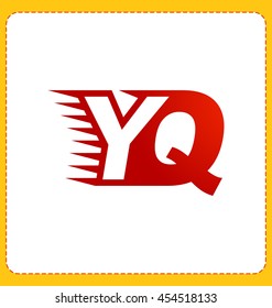 Two letter composition for initial, logo or signature started by Y letter