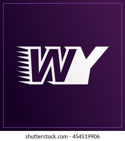 Two letter composition for initial, logo or signature started by W letter