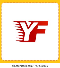 Two letter composition for initial, logo or signature started by Y letter