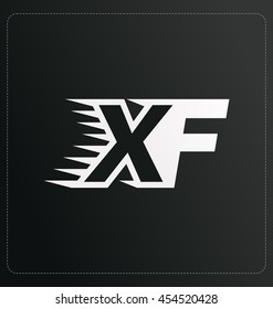 Two letter composition for initial, logo or signature started by X letter