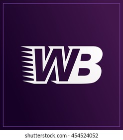 Two letter composition for initial, logo or signature started by W letter