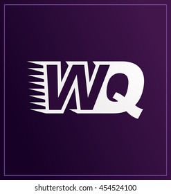 Two letter composition for initial, logo or signature started by W letter