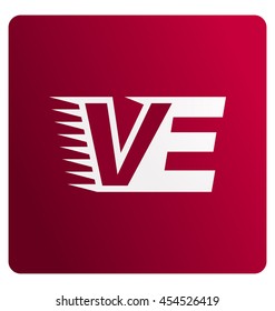 Two letter composition for initial, logo or signature started by V letter