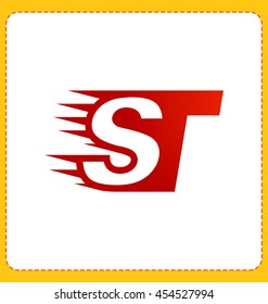 Two letter composition for initial, logo or signature started by S letter