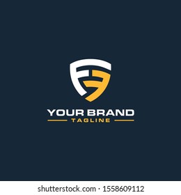 the two letter F logo forms the shield