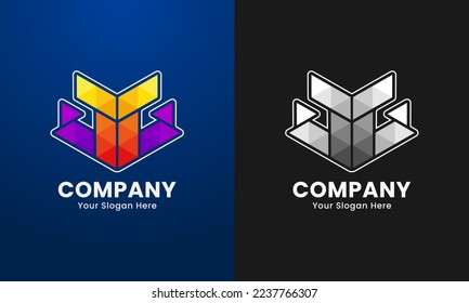 Two letter G logo design with modern style is perfect for logos of initial G, G company, G brand, etc