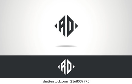 Two Letter Monogram AD BD Logo Design