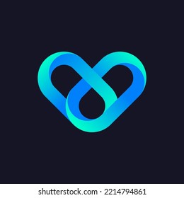 Dos letras O en forma de vector editable para el corazón