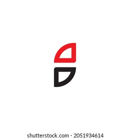 
two letter o shaped leaf simple symbol logo vector