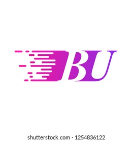 two letters initials fast moving logo