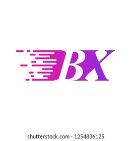 two letters initials fast moving logo