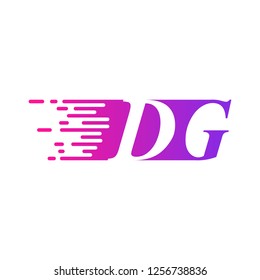 two letters initials fast moving logo