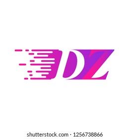two letters initials fast moving logo