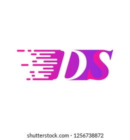 two letters initials fast moving logo