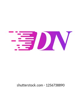 two letters initials fast moving logo