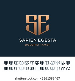 Two letters monogram alphabet template. Logo design letters set.