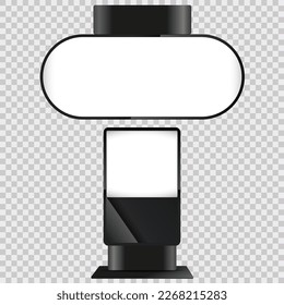 DOS Casilla de luz simulada, cartón, carteles, uso para el diseño de anuncios sobre fondo de transparencia, 2 carteleras usadas como diseño de ilustración de vector de señalización de publicidad