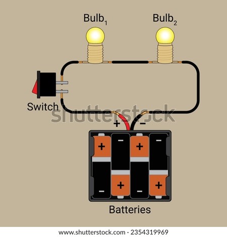 Two Light Bulbs Connected in Series with a Single Switch