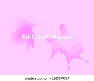 Two Light Pink Liquid Spots Vector Design. Fluid Splash Template. Dynamic Liquid Shapes Abstract Background.