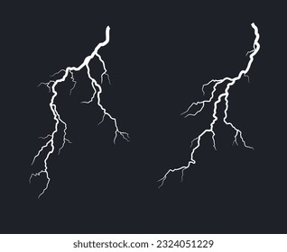 Two lightning bolts in the sky