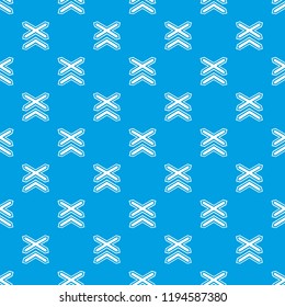 Two line non barrier railways pattern vector seamless blue repeat for any use