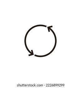 Two line, rounded geometric symbol simple logo vector