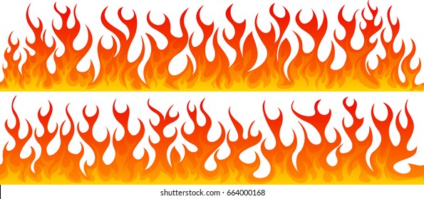 Two Line Seamless Fire Stock Vector (Royalty Free) 664000168 | Shutterstock