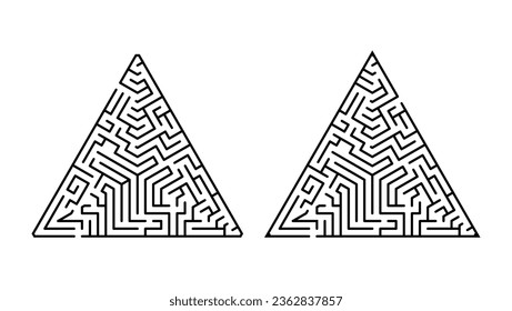 Zweizeilendreieck-Labyrinthe finden Unterschiede
