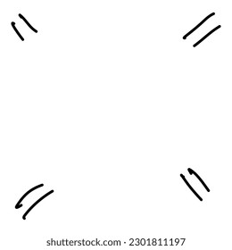 Two lines, four corners, element decor