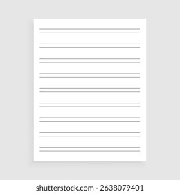 two lines notepad sheet stationery layout design vector 