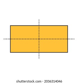 two lines symmetry rectangle