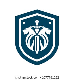 Two lions and sword sign