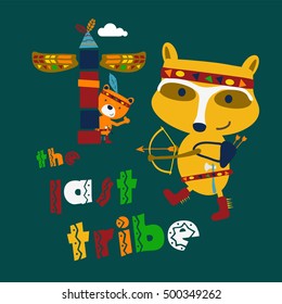 Two little friends playing / Editable vector artwork design for T-shirt, textile graphics for kids