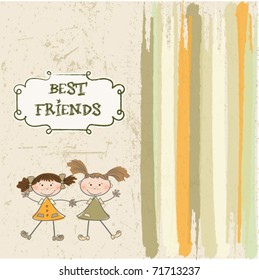 two little girls best friends