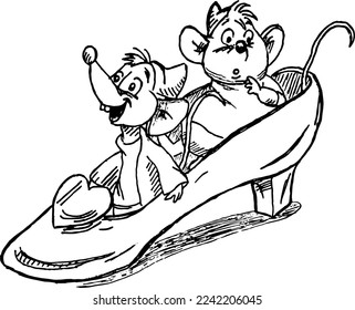 Dos ratoncitos en tacones altos