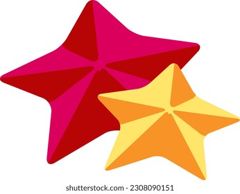 two little star vector illustration