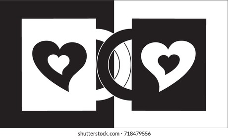 two locked hearts