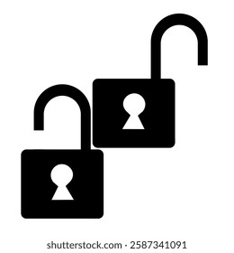 Two locks on a white background