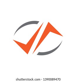 two logo markings turn around