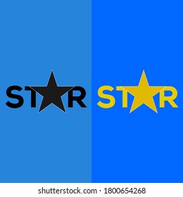 Two logo star icon. Vector illustration eps 10