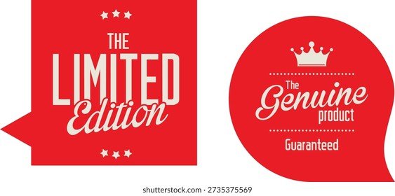 Two logos side by side showcasing the phrases the limited edition and the genuine article