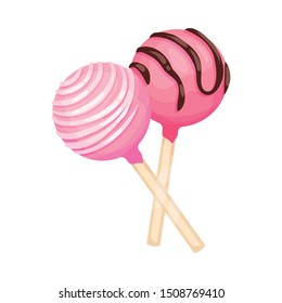 Two lollipops. Vector illustration on a white background.