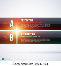 Two long banners on white background. EPS10