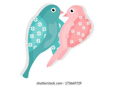 Two love birds/ Two birds