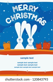 two love christmas rabbit