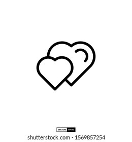 Two love icon, design inspiration vector template for interface and any purpose