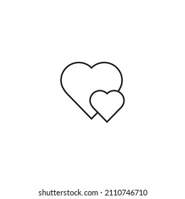 Two love icon, design inspiration vector template for interface and any purpose