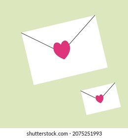 Two love letters delivered to someone