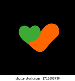 two love simple design vector