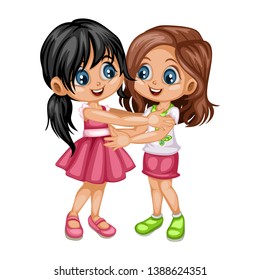 Best Friends Girls Cartoon Images Stock Photos Vectors Shutterstock